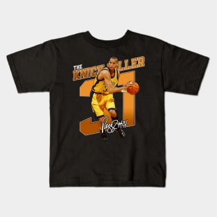 Reggie Miller Choke Sign Basketball Legend Signature Vintage Retro 80s 90s Bootleg Rap Style Kids T-Shirt